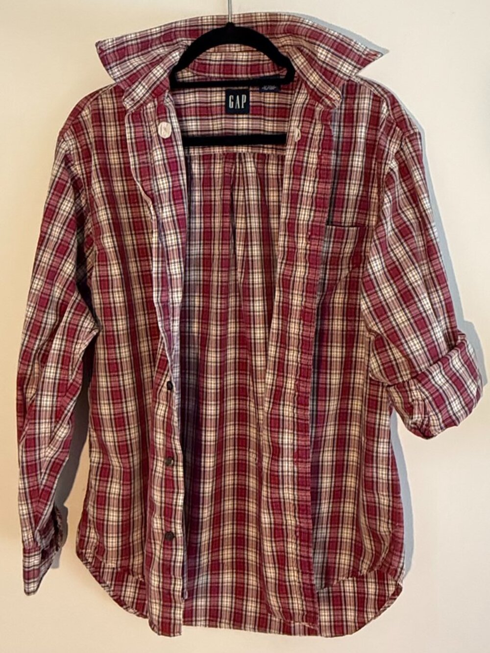 Gap vintage oversized plaid button-down